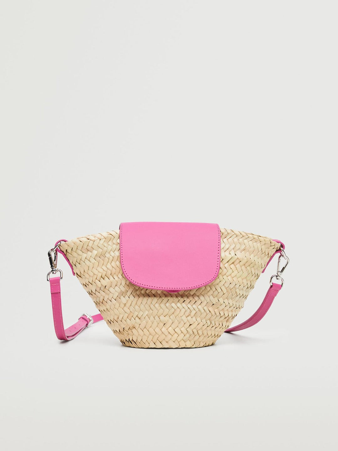 Basket Weave Textured Sling Bag MANGO Pink