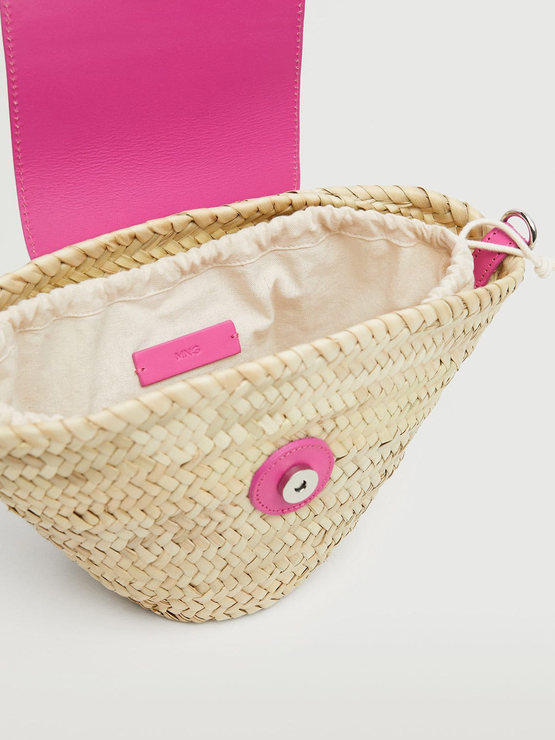 Basket Weave Textured Sling Bag MANGO Pink