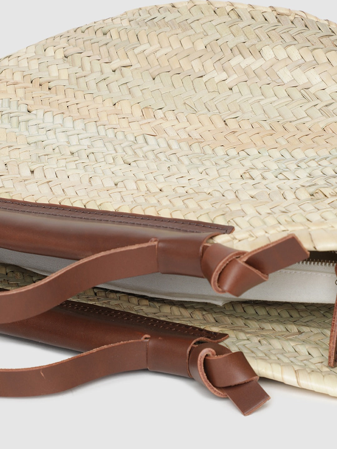 Basket Weave Handcrafted Bag with Sling Strap MANGO Brown
