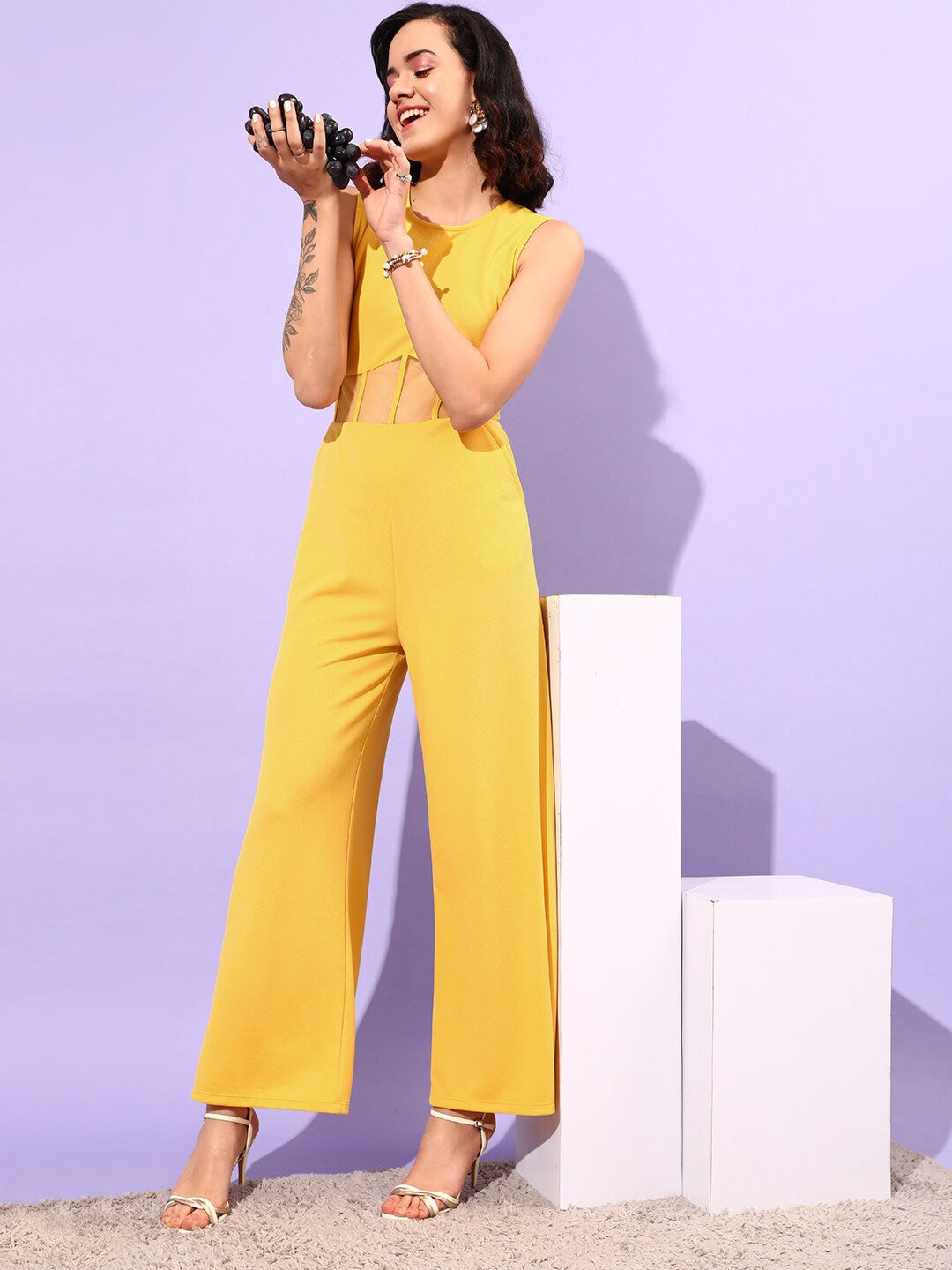 Round Neck Basic Corset Jumpsuit