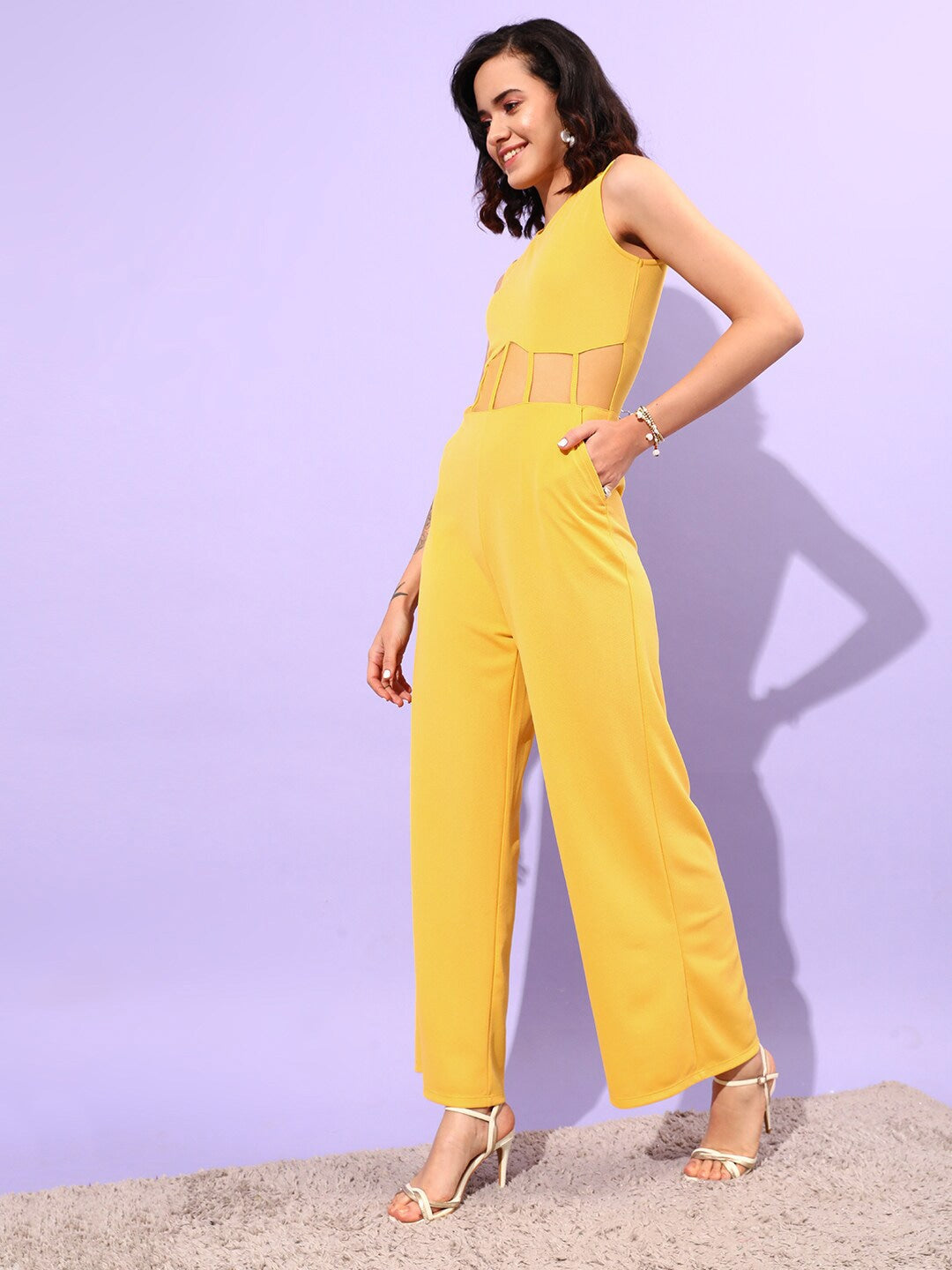 Round Neck Basic Corset Jumpsuit