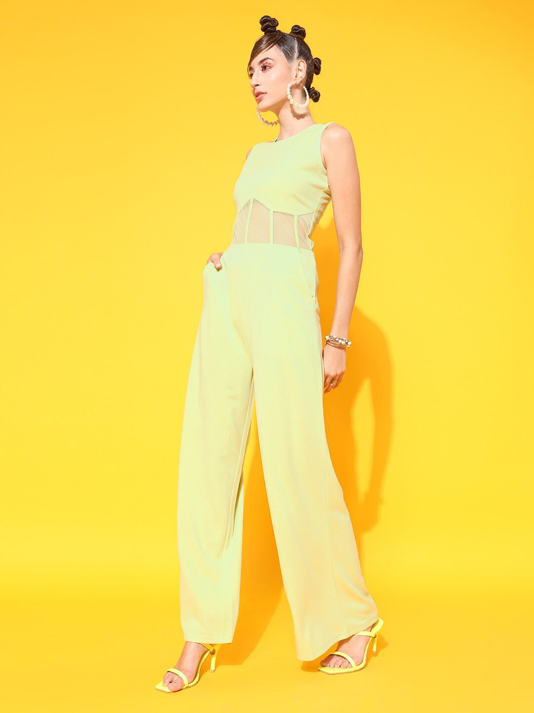 Round Neck Basic Corset Jumpsuit