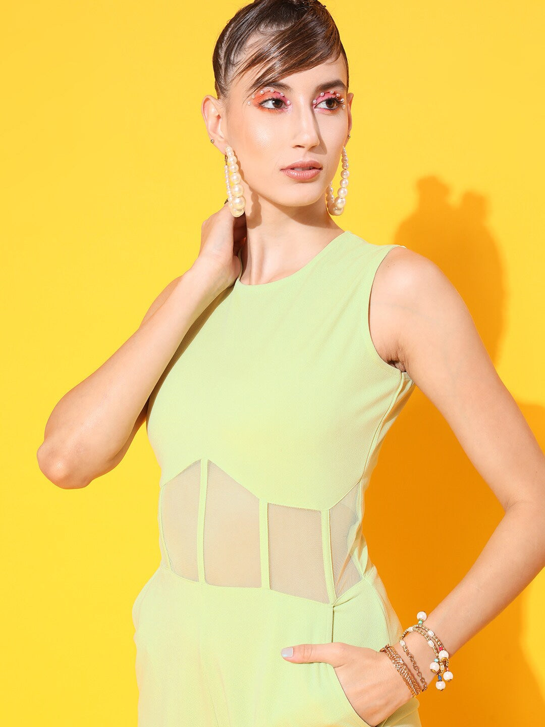 Round Neck Basic Corset Jumpsuit
