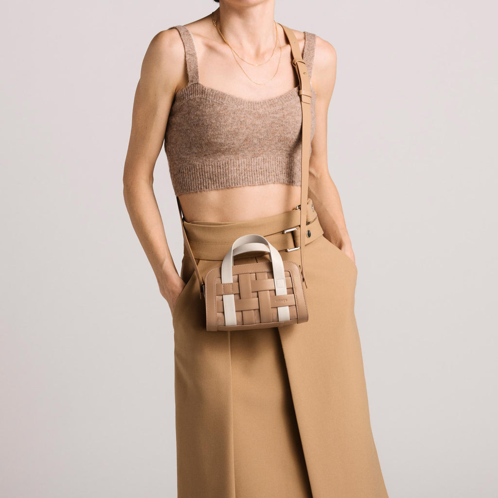 Mini Woven Bag Mlouye Latte