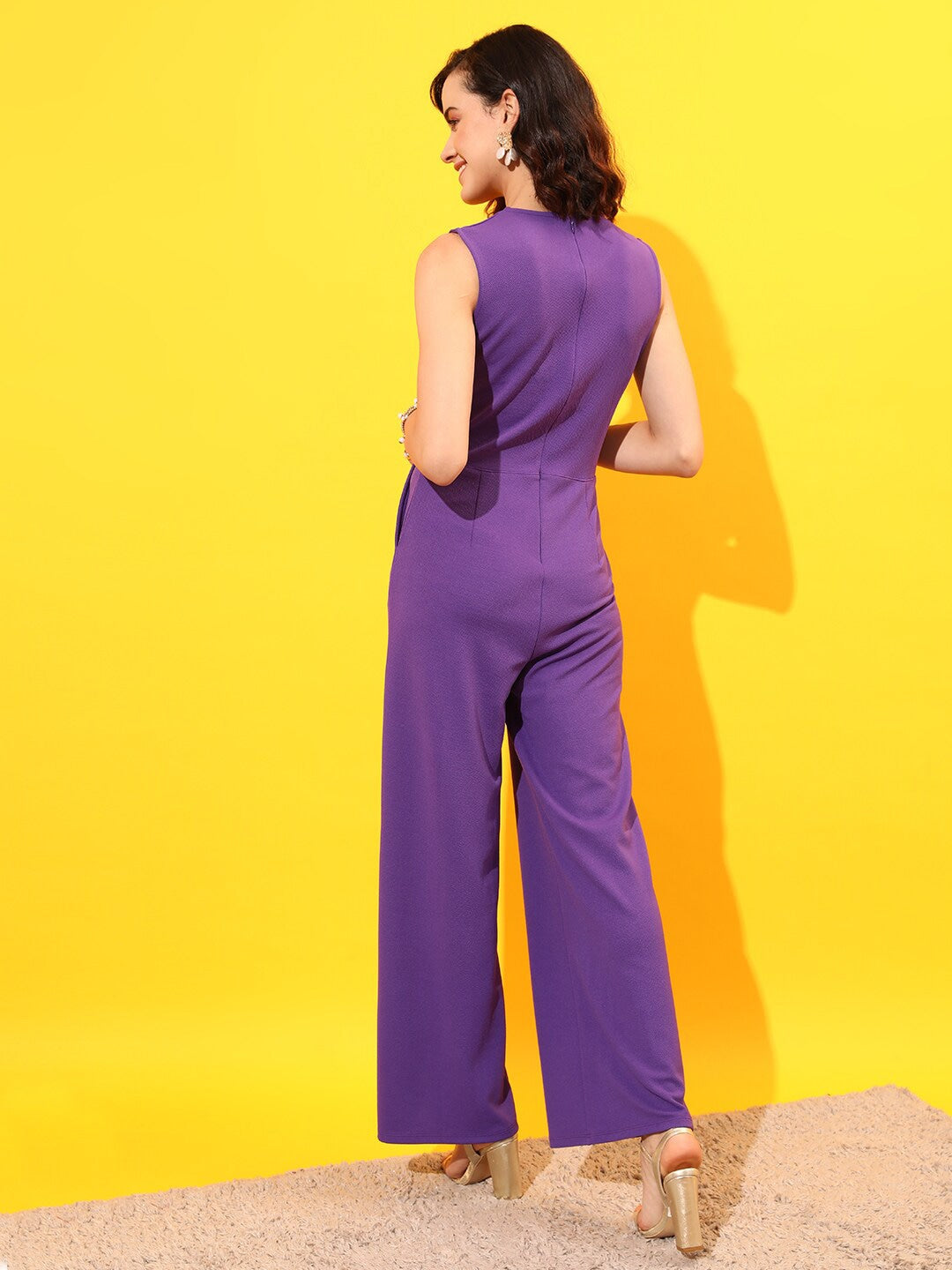 Round Neck Basic Corset Jumpsuit