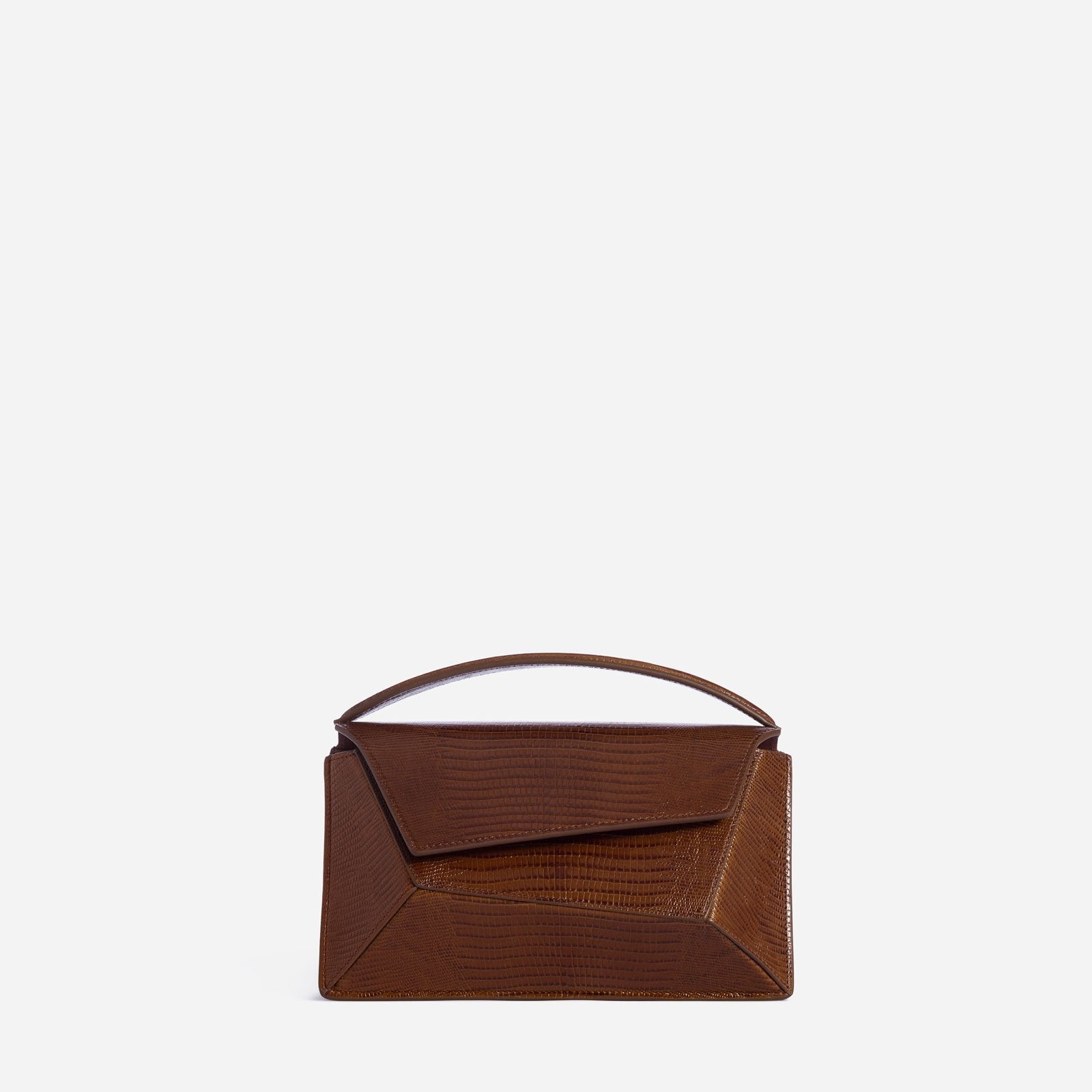 Small Naomi Mlouye Lizard Effect Brown