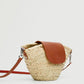 Basket Weave Textured Sling Bag MANGO Brown
