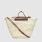 Basket Weave Handcrafted Bag with Sling Strap MANGO Brown