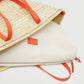 Basketweave Bucket Shoulder Bag MANGO Orange