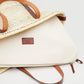 Basketweave Bucket Shoulder Bag MANGO Brown