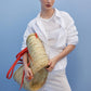 Basketweave Bucket Shoulder Bag MANGO Orange