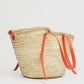 Basketweave Bucket Shoulder Bag MANGO Orange